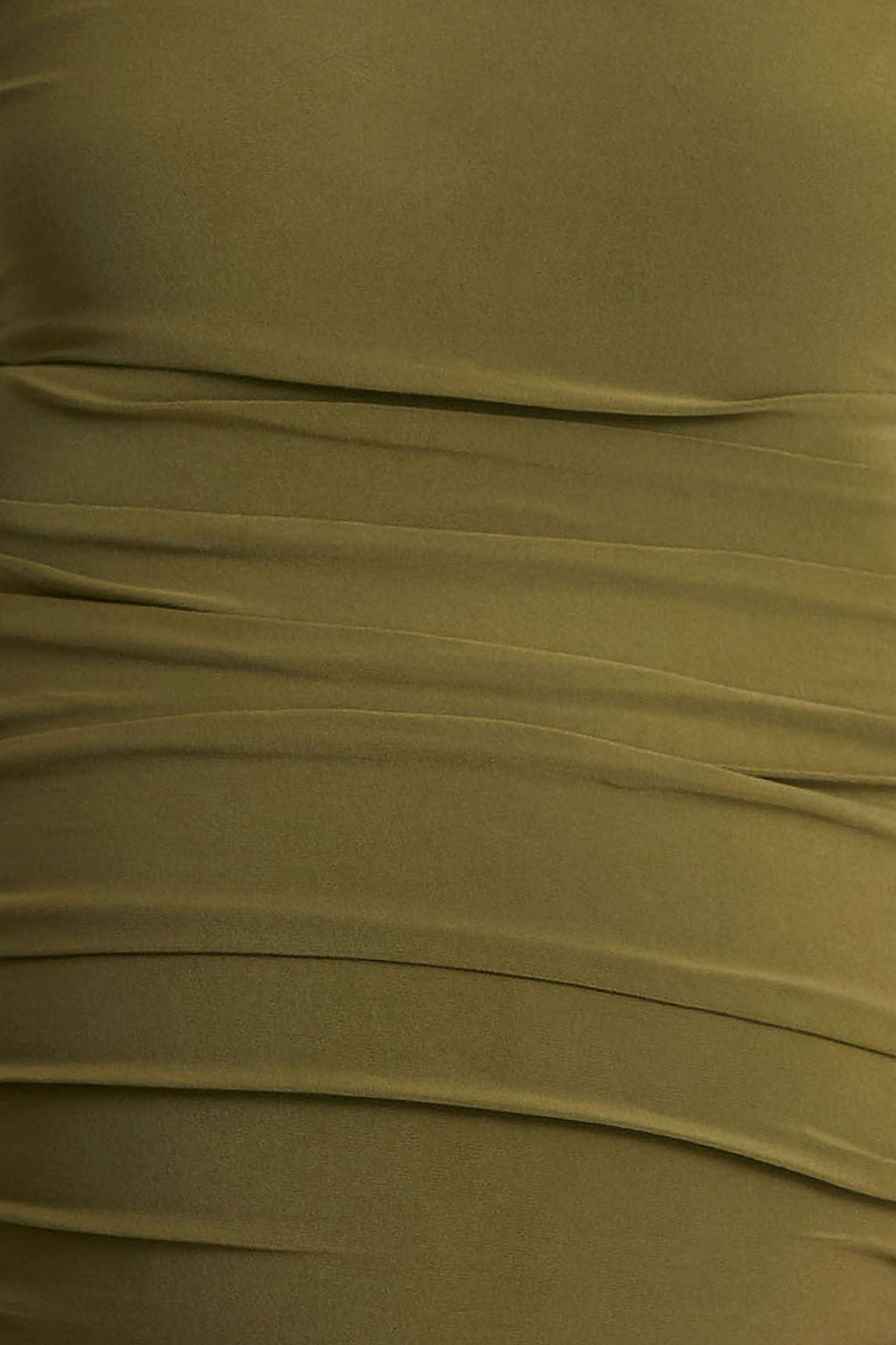 Lisbon Olive Maternity Square Neck Ruched Midi Dress – second lifestyle photo