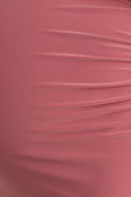 Carlotta Blush Pink Bardot Maternity Maxi Dress With Chiffon Cape – additional view