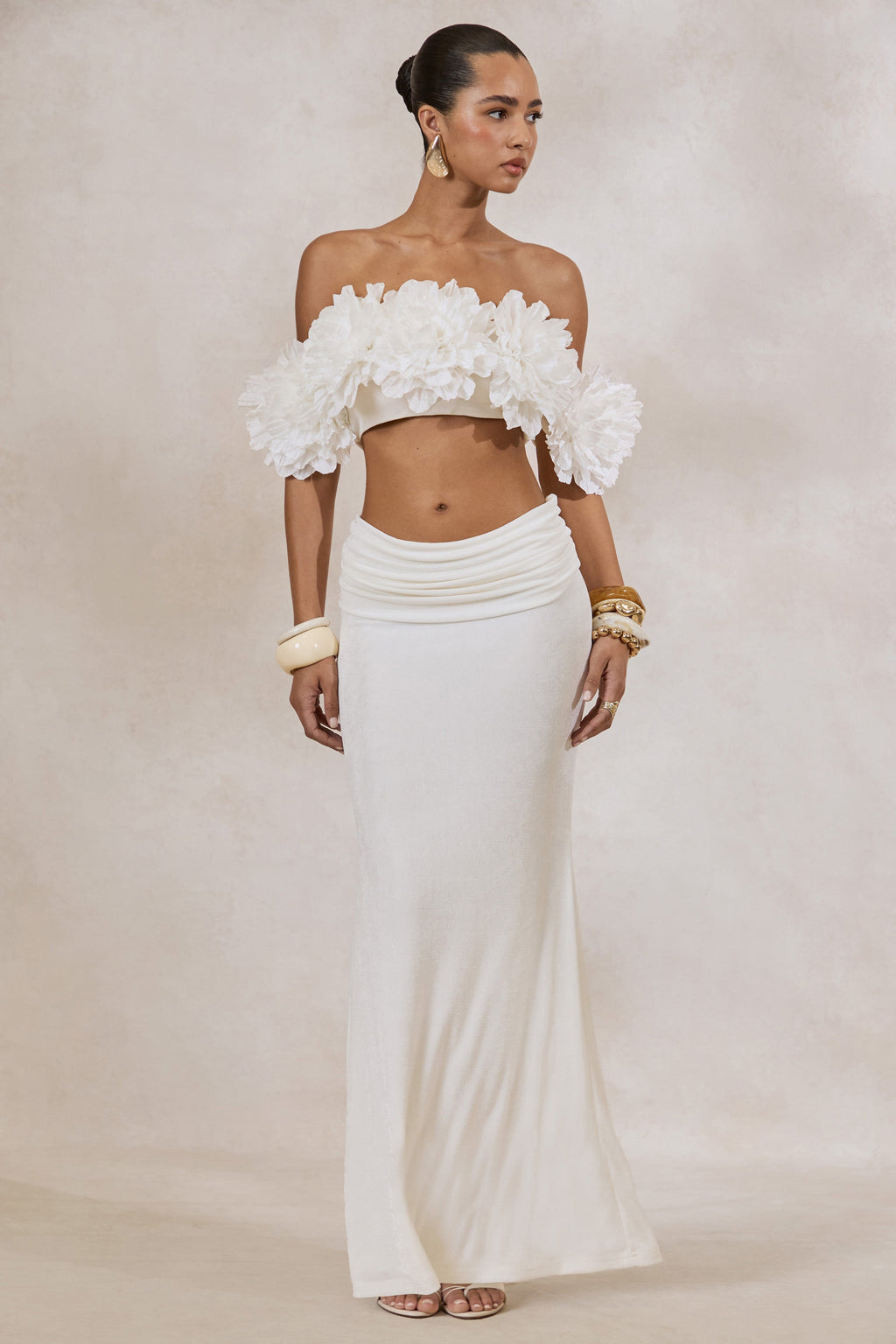 Driftly | Skirt Women's White Maxi