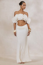 Driftly | Skirt Women's White Maxi