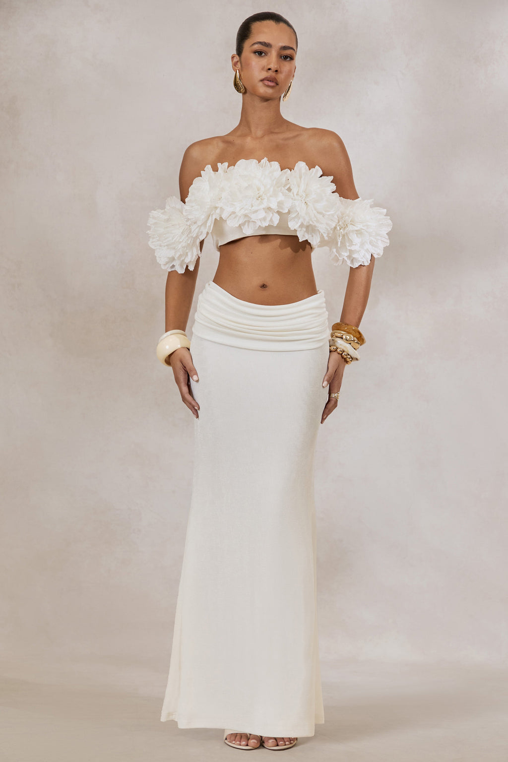 Driftly | Skirt Women's White Maxi
