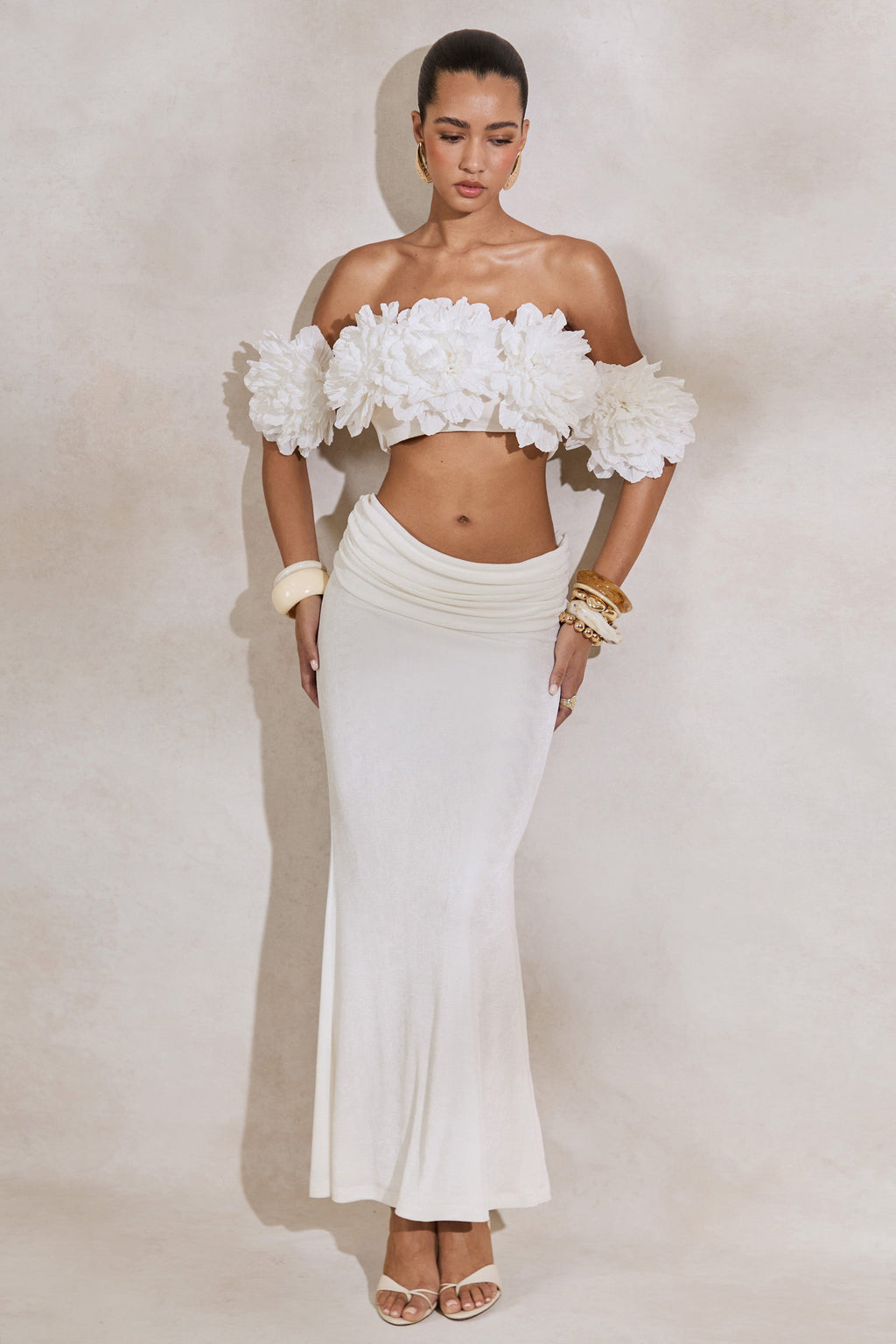 Driftly | Skirt Women's White Maxi