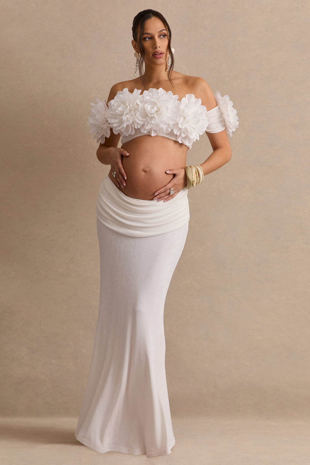 Driftly | Skirt Women's White Maxi