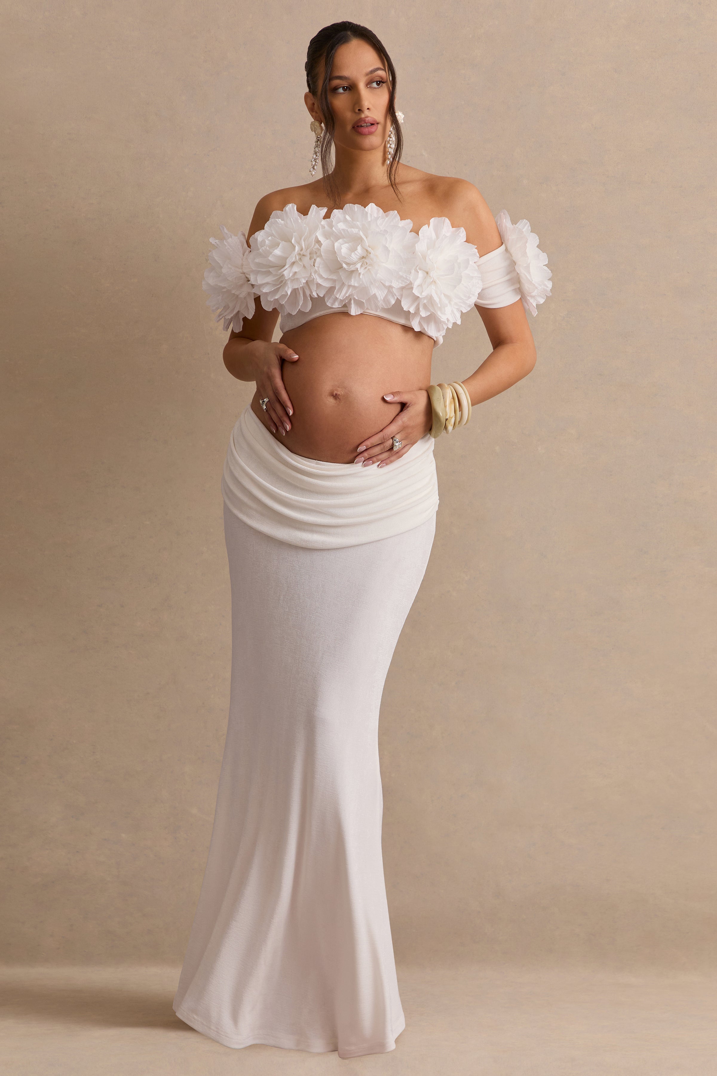 Driftly | Skirt Women's White Maxi