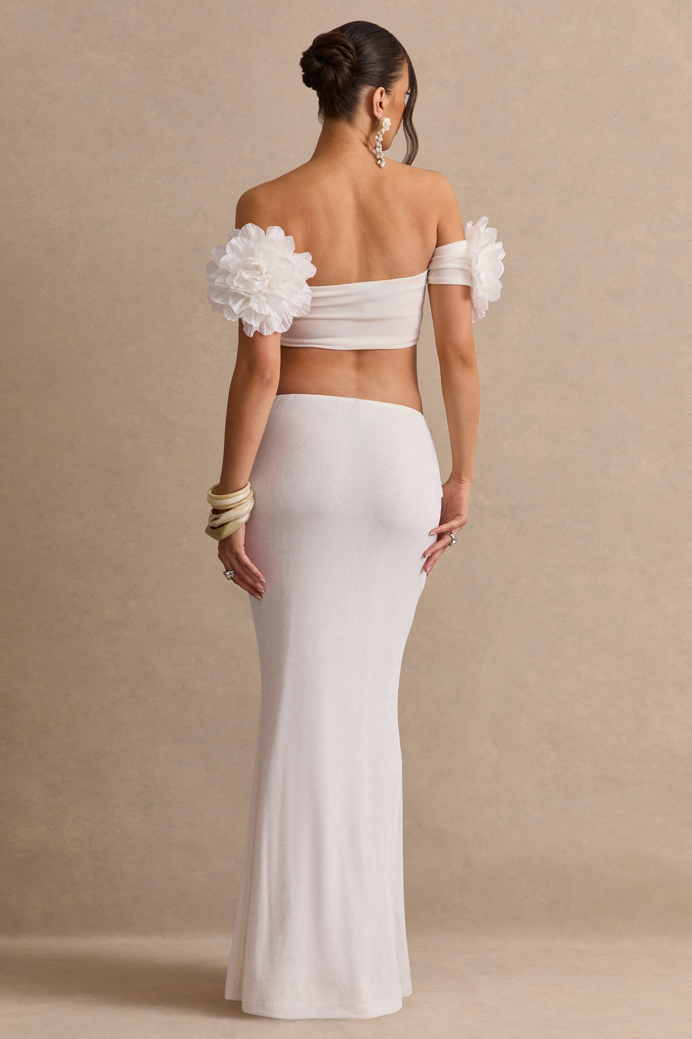 Driftly | Skirt Women's White Maxi