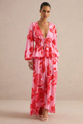 Driftly | Skirt Women's Pink Chiffon Maxi
