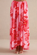 Driftly | Skirt Women's Pink Chiffon Maxi