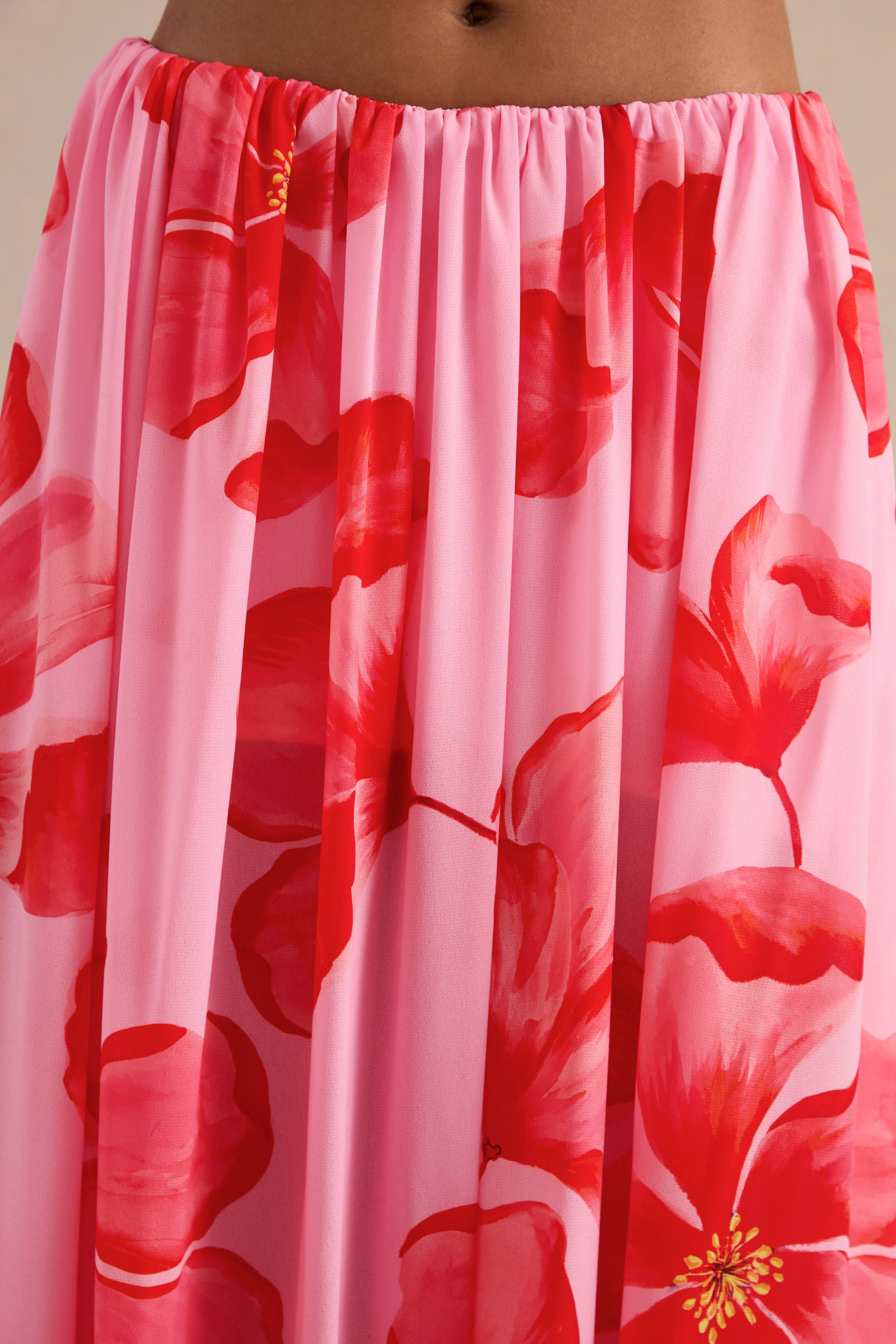 Driftly | Skirt Women's Pink Chiffon Maxi