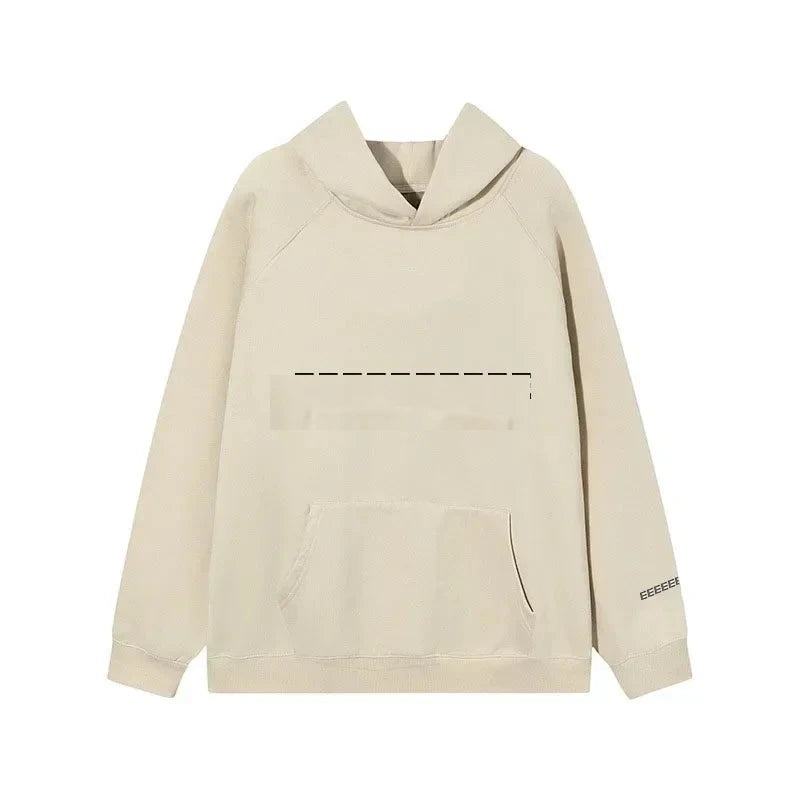 Beige oversized hoodie, front view