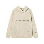 Beige oversized hoodie, front view