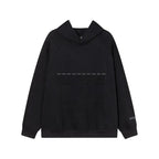 Black oversized hoodie, front view