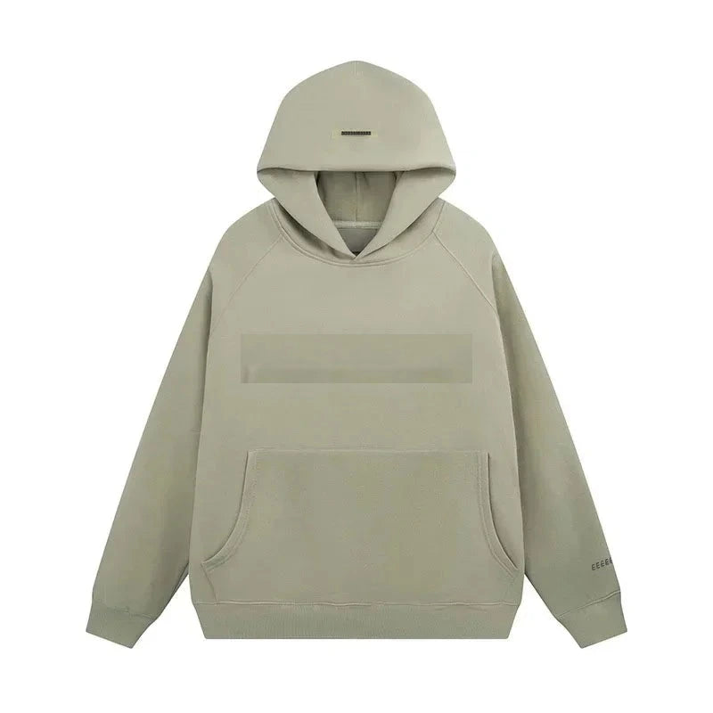 Green oversized hoodie, front view