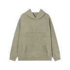 White oversized hoodie, front view