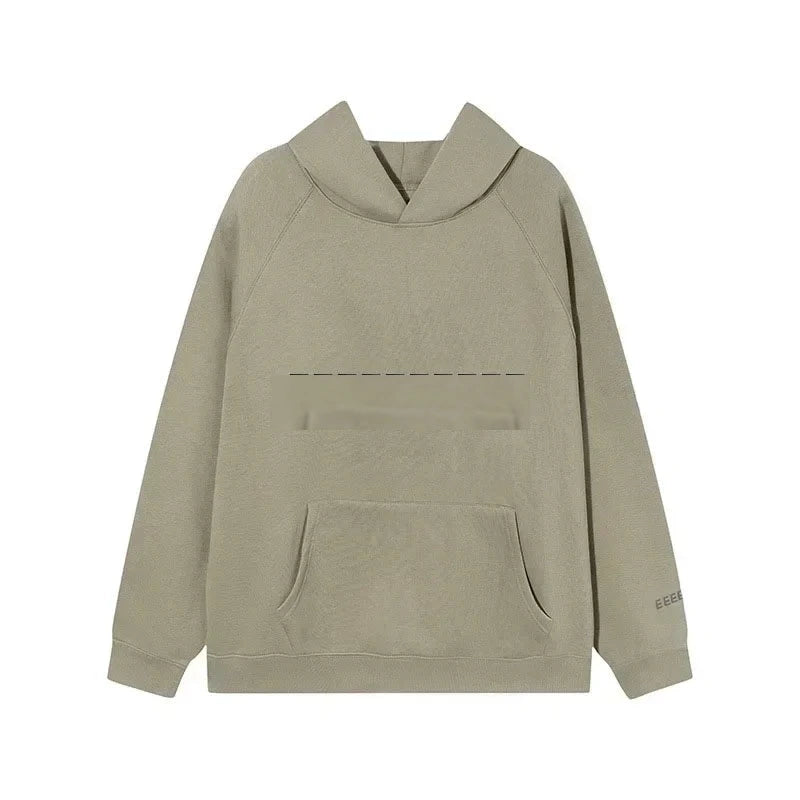 White oversized hoodie, front view