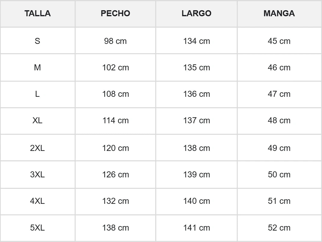 Size chart for elegant wide-leg jumpsuit