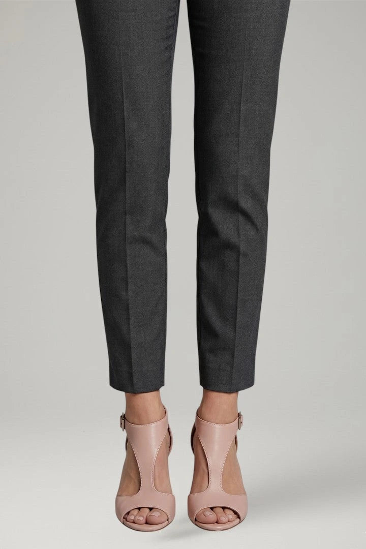 Woman wearing pink block heel cutout upper sandals - lifestyle photo