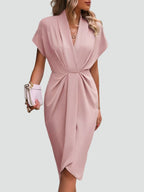 Driftly | Cocktail Dress Women's Midi Elegant - Chiffon
