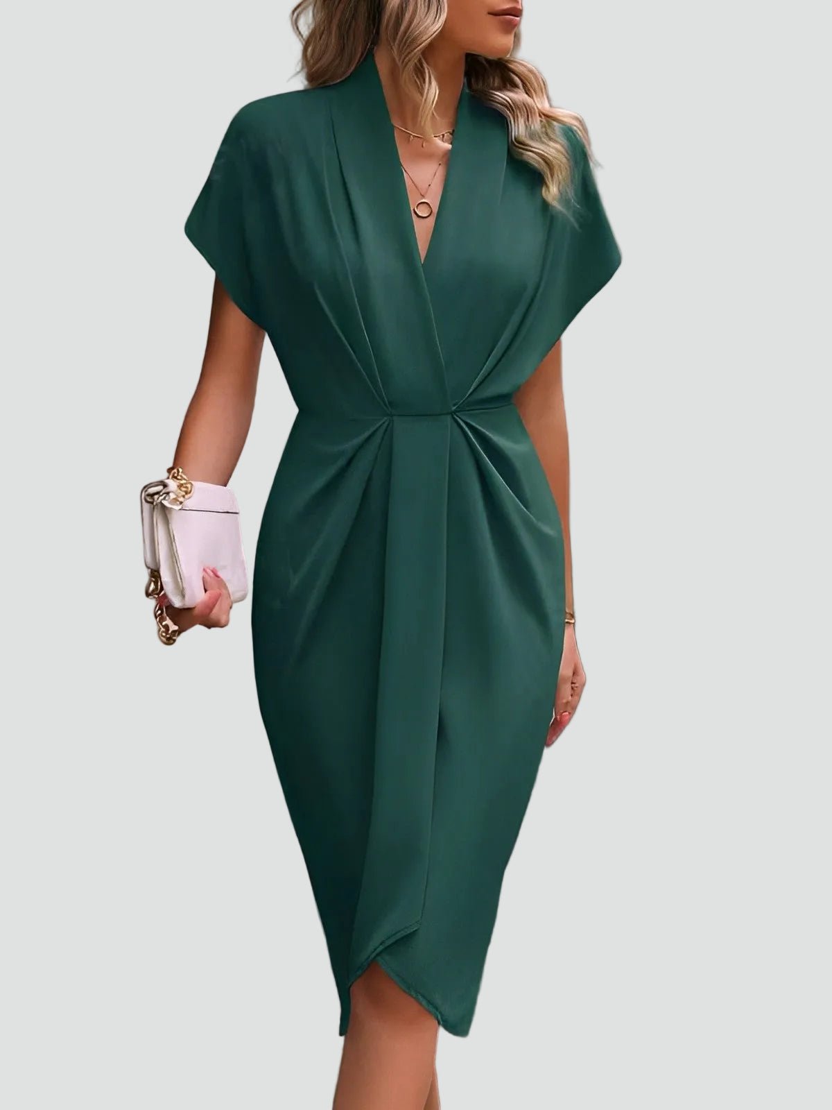 Driftly | Cocktail Dress Women's Midi Elegant - Chiffon
