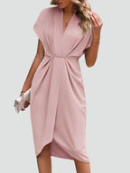 Driftly | Cocktail Dress Women's Midi Elegant - Chiffon