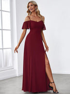 Driftly | Dress Women's Maxi Off-Shoulder - Chiffon