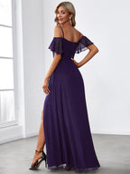 Driftly | Dress Women's Maxi Off-Shoulder - Chiffon