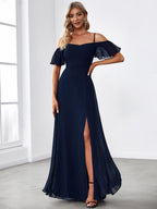 Driftly | Dress Women's Maxi Off-Shoulder - Chiffon