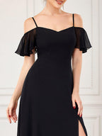 Driftly | Dress Women's Maxi Off-Shoulder - Chiffon