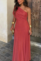 Driftly | Dress Women's Maxi One-Shoulder - Polyester