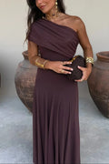 Driftly | Dress Women's Maxi One-Shoulder - Polyester