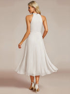 Driftly | Dress Women's Midi A-Line Elegant - Chiffon