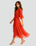 Driftly | Dress Women's Midi Elegant - Polyester