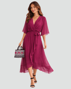 Driftly | Dress Women's Midi Elegant - Polyester