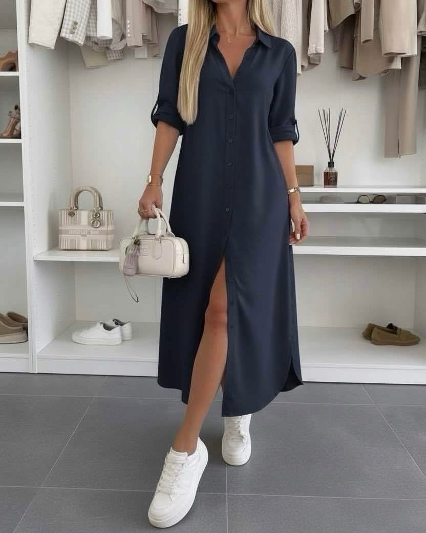 Driftly | Dress Women's Midi Oversized - Cotton