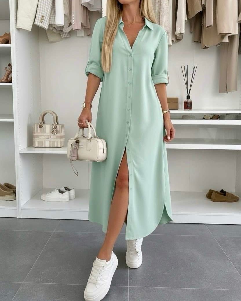 Driftly | Dress Women's Midi Oversized - Cotton