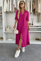 Driftly | Dress Women's Midi Oversized - Cotton