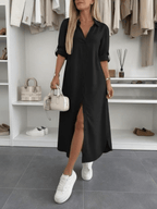 Driftly | Dress Women's Midi Oversized - Cotton
