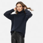 Driftly | Sweater Women's Wool-Blend Turtleneck Chunky Knit