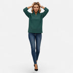 Driftly | Sweater Women's Zipper Stand-Collar Knit