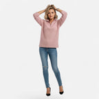 Driftly | Sweater Women's Zipper Stand-Collar Knit