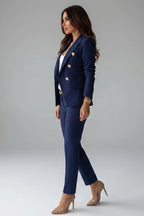 Driftly | Blazer Set Women's Double-Breasted Button Office - product photo 3