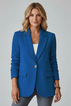 Driftly | Blazer Women's Notched Lapel Single Button - product photo 10