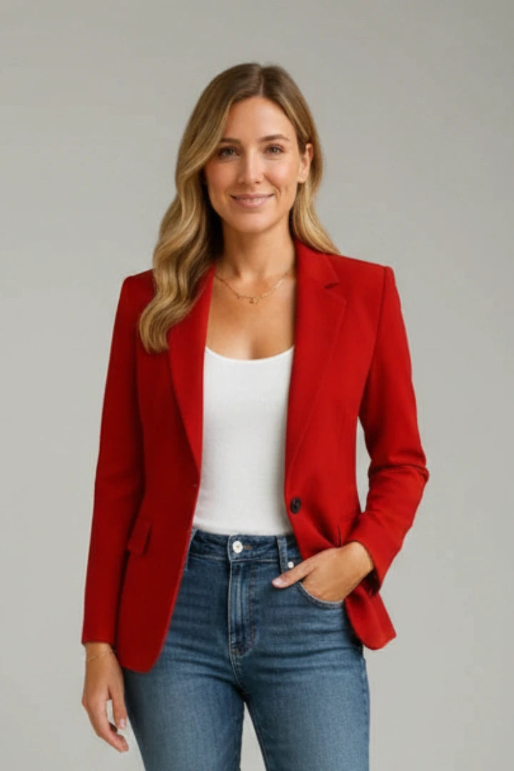 Driftly | Blazer Women's Notched Lapel Single Button - product photo 2