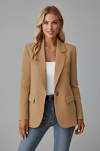 Driftly | Blazer Women's Notched Lapel Single Button - product photo 6