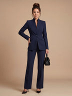 Driftly | Blazer Women's Structured Stand Collar Tailored - product photo 16