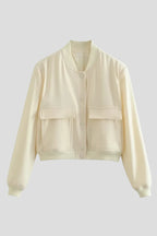 Driftly | Bomber Jacket Women's Baseball Collar Snap Button - product photo 1