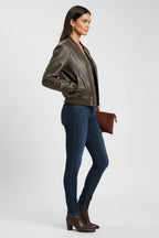 Driftly | Bomber Jacket Women's Collared Woven - product photo 3