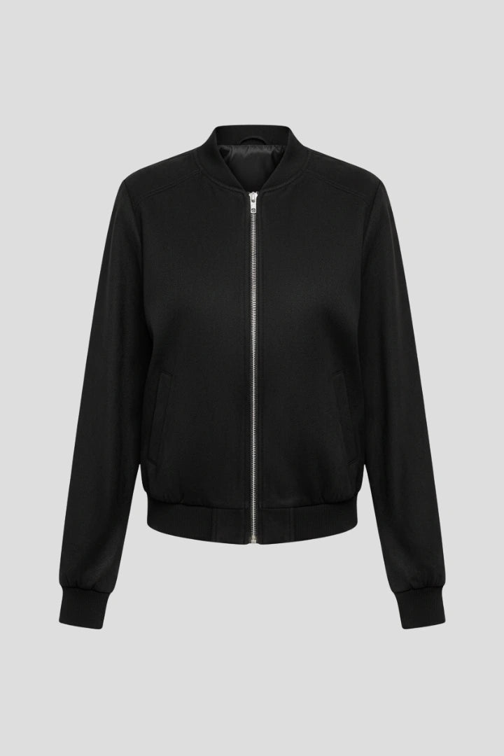 Driftly | Bomber Jacket Women's Zip Closure Ribbed Edges - product photo 1
