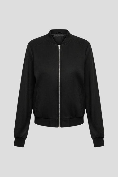 Driftly | Bomber Jacket Women's Zip Closure Ribbed Edges - product photo 1