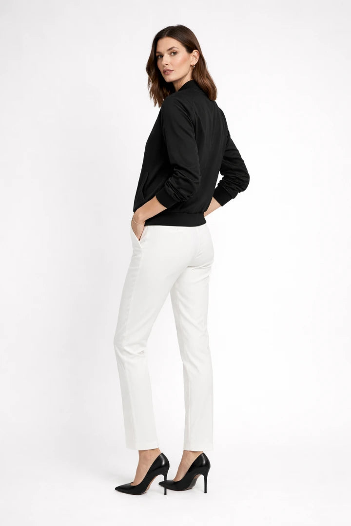 Driftly | Bomber Jacket Women's Zip Closure Ribbed Edges - product photo 3