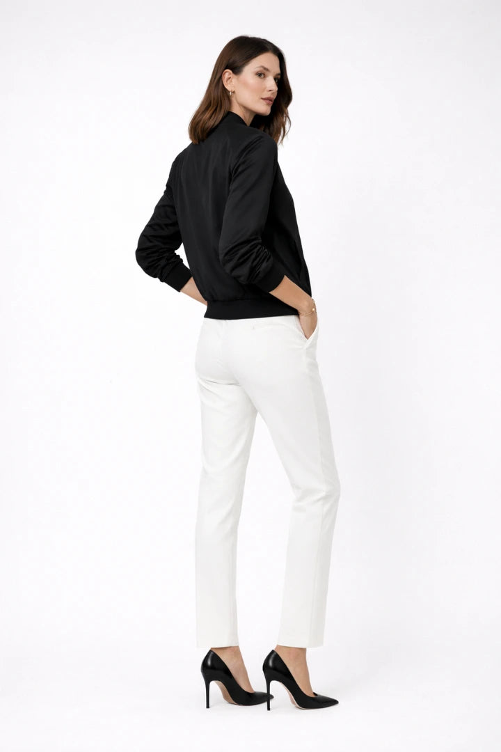 Driftly | Bomber Jacket Women's Zip Closure Ribbed Edges - product photo 4